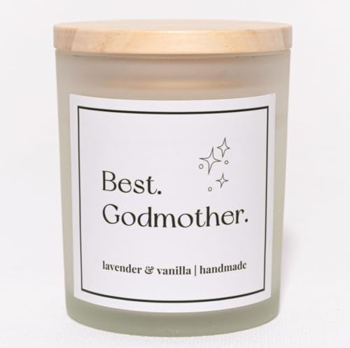 Godmother Gift, Godmother Gifts for Women, God Mother Gifts for Women - Lavender & Vanilla Scented Candle - color: Best Godmother