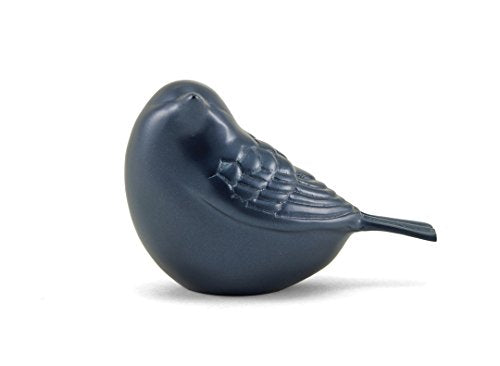 Songbird Bronze Keepsake Urns - Extra Small - Holds Up to 5 Cubic Inches of Ashes - Frost Blue Keepsake for Ashes - Engraving Sold Separately