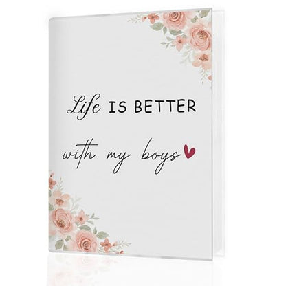 Boy Mama Gifts Photo Albums 4x6 Pictures, Mother Gifts from Son, Life Is Better with My Boys Small Memory Photo Album Book for Baby Family Vacations Travel - color: Boys