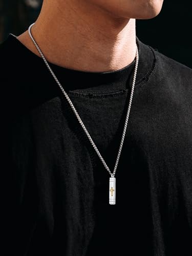 Customized Urn Necklaces for Ashes for Men Women 925 Sterling Silver Cross Necklace for Human Pets Ashes Cremation Memorial Jewelry for Keepsake - style: Cross Bar Urn(customized)