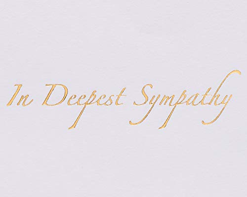 Papyrus Sympathy Card (Deepest Sympathy) - color: White Crocus