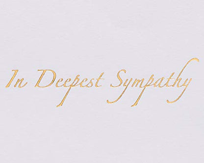 Papyrus Sympathy Card (Deepest Sympathy) - color: White Crocus