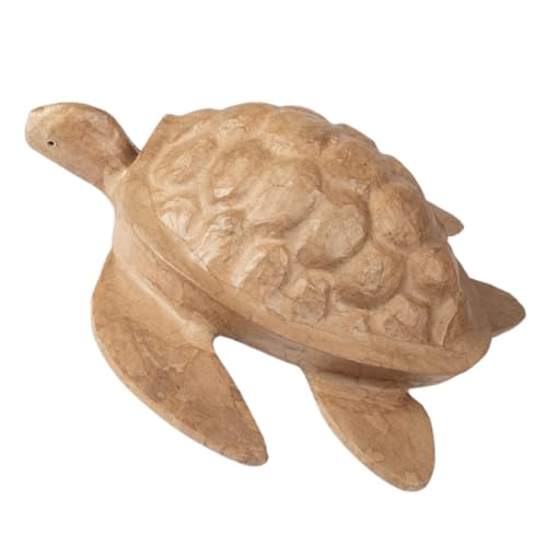 Natural Brown Paper Turtle Biodegradable Cremation Urn for Ashes, Earth Friendly Urn for Ground or Sea Burial, Eco Urn for Ashes, Adult Size, 15.75" L x 17.75" W x 5.25" H - color: Natural Brown