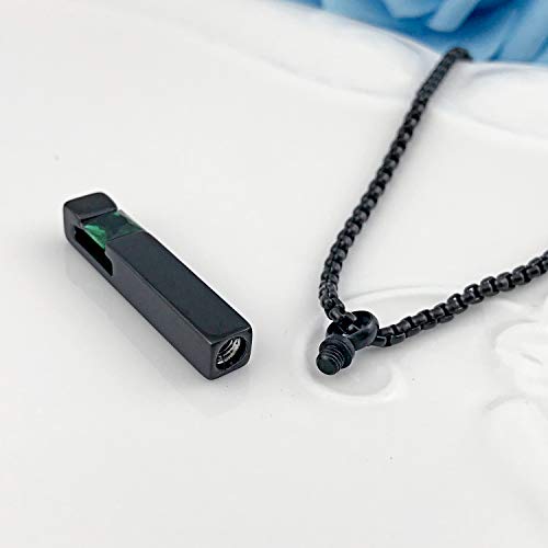 YOUFENG Urn Necklaces for Ashes Birthstone Cube Urns for Human Ashes Memorial Cremation Urn Locket Keepsake Ashes Jewelry - style: May