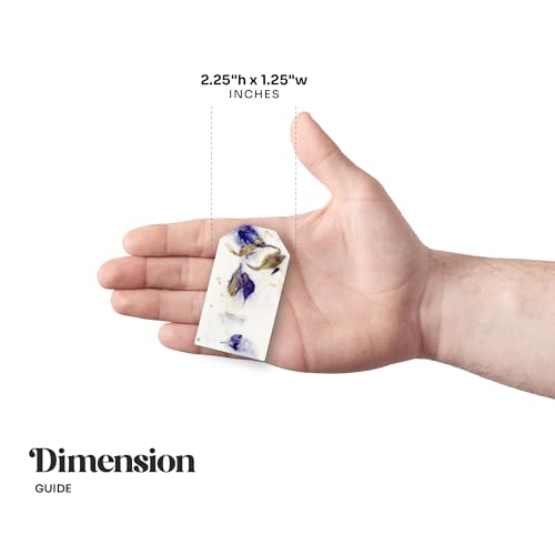 50 Purple Plantable Seed Paper Tags with Wildflower Seeds - style: 50 Purple Blank Tags