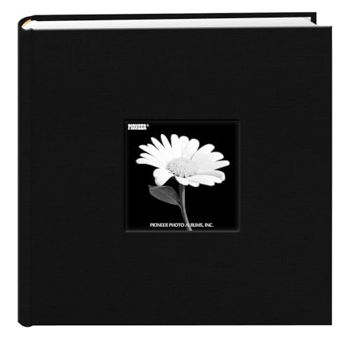Fabric Frame Cover Photo Album 200 Pockets Hold 4x6 Photos, Deep Black - color: Deep Black, size: 4" x 6" (Pack of 1)