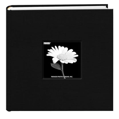 Fabric Frame Cover Photo Album 200 Pockets Hold 4x6 Photos, Deep Black - color: Deep Black, size: 4" x 6" (Pack of 1)