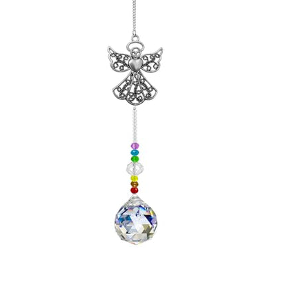 Memorial Crystal Suncatcher,Unique Sympathy Gifts for Loss of Loved One Crystal Sun Catcher,Rainbow Maker Bereavement Box for Loss of Mom Son Daughter Husband (Angel)