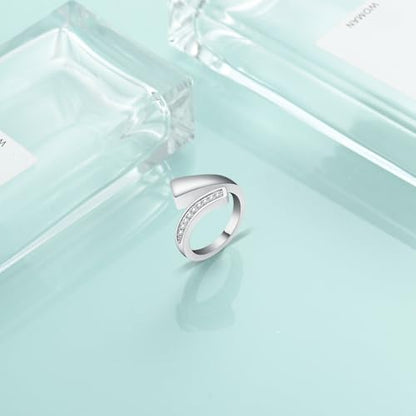 Memorial Urn Ring for Ashes Stainless Steel Cremation Jewelry for Men & Women Pet Ashes Keepsakes Holder Ring - color: Customize