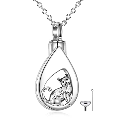 TIGER RIDER Pet Paw Necklace 925 Sterling Silver Cross Infinite love Necklace Pendant Pet Jewelry Gift for Dog Cat Lovers - style: Cat