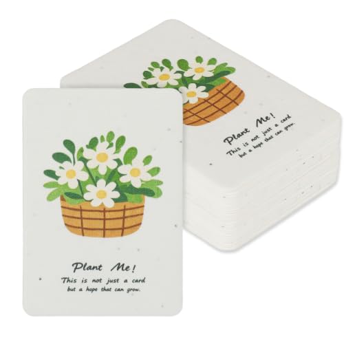 nulala 20Pack Mini Handmade Seed Paper Card (2.36" x 3.54"), Eco-Friendly with Wildflower Seeds,Unique Guest Card for Wedding Favors, Bridal Shower,Gift Box Wrapping,Celebration of Life - size: P30-1