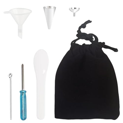 7Pcs Cremation Kit for Ashes with Funnel Set Mini Tiny Funnels for Filling Small Bottles and Jewelry Practical Filling Tools for Urn Pendant Necklace Ashes Preservation and Liquid Transfer