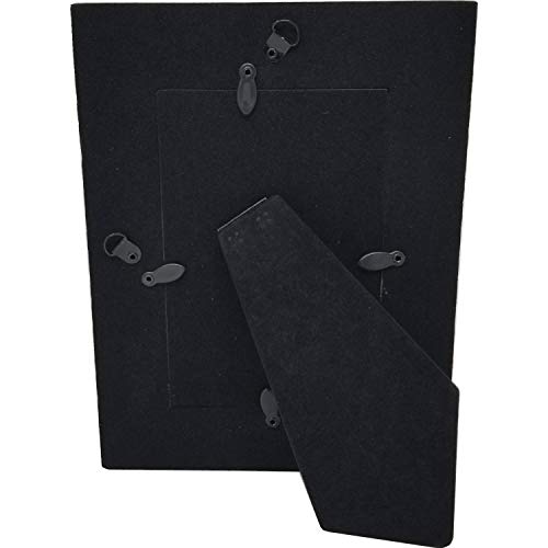 CustomGiftsNow In Loving Memory Of Dad I Love You To The Moon And Back UV Printed Black Leatherette Faux Leather Hanging/Tabletop Personalized Group Family 4x6 Photo Landscape Picture Frame - size: 4x6-inch Horizontal