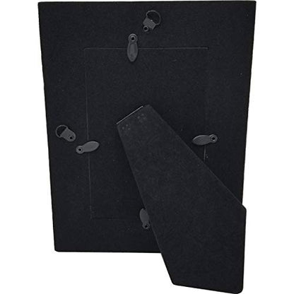 CustomGiftsNow In Loving Memory Of Dad I Love You To The Moon And Back UV Printed Black Leatherette Faux Leather Hanging/Tabletop Personalized Group Family 4x6 Photo Landscape Picture Frame - size: 4x6-inch Horizontal