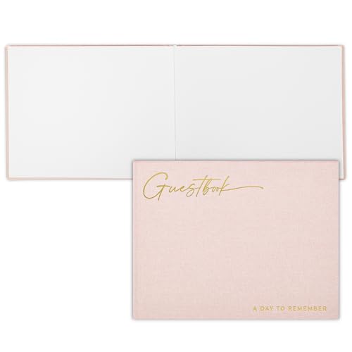 Beautiful Wedding Guest Book for Your Wedding Reception w/ Polaroid Photos | Simply Elegant Guestbook to Sign in and Add Photos - The Perfect Baby Shower Guest Book for the Special Day - color: Pink