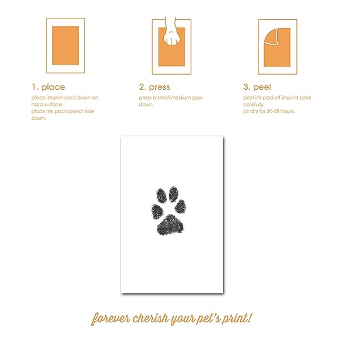 Pearhead Pet Pawprints Desk Picture Frame, Pet Memorial Keepsake, White Photo Frame For Pet, Imprint Kit - color: Pawprints White Tabletop Picture Frame