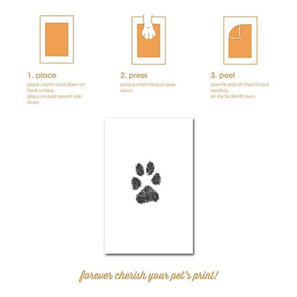 Pearhead Pet Pawprints Desk Picture Frame, Pet Memorial Keepsake, White Photo Frame For Pet, Imprint Kit - color: Pawprints White Tabletop Picture Frame