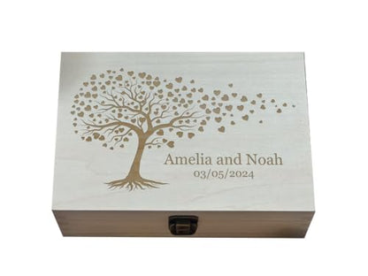 Tree of Life Memorial Gifts Custom Laser Engraving - Personalized Tribute Box for Loved Ones, Unique Sympathy & Remembrance Present