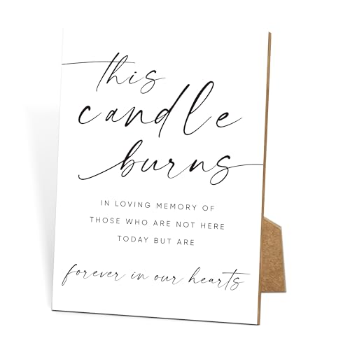 Funeral Sign, 8x11 White Minimalist Style Loss of Loved One Memorial Sign, In Loving Memory Sign, Funeral Decorations, Wedding Table Decor, Memorial Gifts For Loss of Loved One, Bereavement Gifts -9 - style: Wedding Memorial Sign09
