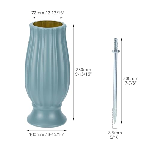 QWORK 2 Pack Cemetery Vase for Grave Decorations, Memorial Flowers Holder for Memorial Day & Special Occasions