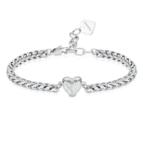 zeqingjw Heart Urn Bracelet for Ashes for Women Stainless Steel Cremation Bangle Jewelry Adjustable Keepsake Memorial Bracelet Loved Ones Ashes Holder Keepsake - color: Customized-1pcs