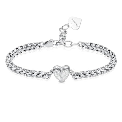 zeqingjw Heart Urn Bracelet for Ashes for Women Stainless Steel Cremation Bangle Jewelry Adjustable Keepsake Memorial Bracelet Loved Ones Ashes Holder Keepsake - color: Customized-1pcs