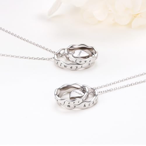 Ladytree 925 Sterling Silver Cremation Urn Necklace for Ashes - style: Circle-Grandpa