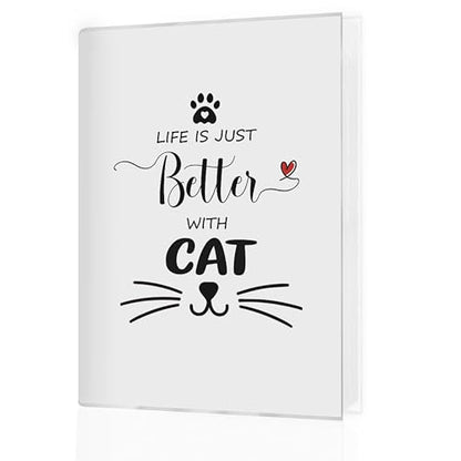 Cat Photo Album 4x6, Cat Mom Lady Lovers Gifts, Life Is Just Better with Kitty Small Memory Photo Album Book for 18 Pockets Hold 36 Pictures, Photobook for Cats Enthusiast - color: Cat