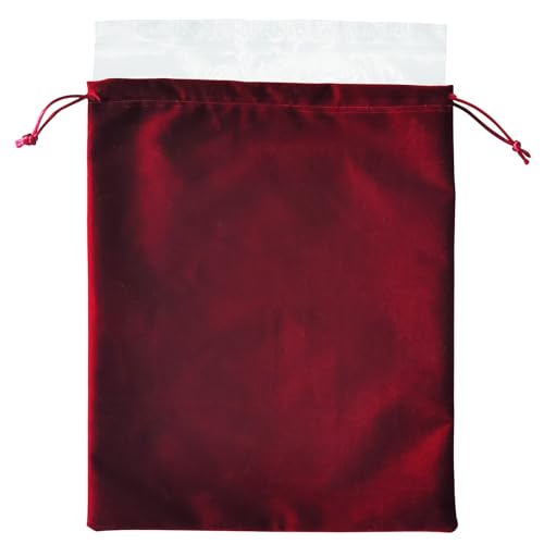 Burgundy Velvet Cremains Urn Bag for Human Ashes - For Use Inside the Urn - Size 10" X 12" (230 Cubic Inches Capacity) - Includes a Resealable PE Material Ashes Storage Bag - color: Burgundy