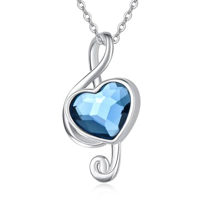 Customized Urn Necklaces for Ashes for Men Women 925 Sterling Silver Cross Necklace for Human Pets Ashes Cremation Memorial Jewelry for Keepsake - style: Music Note Urn