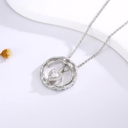 Sterling Silver Cremation Jewelry for Ashes Pendant Eternity Urn Necklace Keepsake Memorial Gifts You Are Always In My Heart I Love You Forever - color: White, style: White Heart
