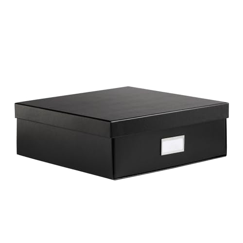 Oxford Keepsake Box, Protective Storage Box, Home and Office Organizer, Photo Storage Box, Souvenir Organizer, Medium, 12" x 12" x 4 1/4" (41788) - size: 12" x 12" x 4 1/4"