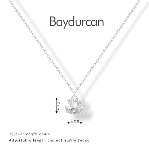 Baydurcan Pendant Necklace for Women Friends Sister Birthday Christmas Gift | Silver Evil Eye Ankh Mary Friendship Dragonfly Hummingbird Snake Turtle Pendant Necklace for Her Just Because Gifts - style: Frog