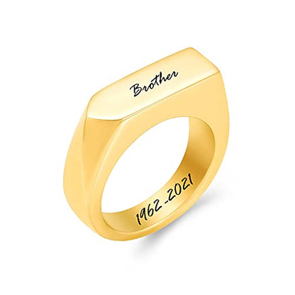 Minicremation Cremation Jewelry for Ashes Geometry Simple Style Memorial Urn Ring Ashes Holder with Fill Kit Keepsake Cremation Ring for Men - color: Customize