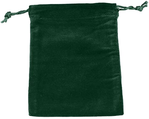 Small Green Velvet Cremains Bag for Ashes - Small Size 5"L x 7"H - for Holding 20 Cubic Inches of Pet or Human Cremains - Includes Plastic Bag for Ashes - color: Green, size: Small
