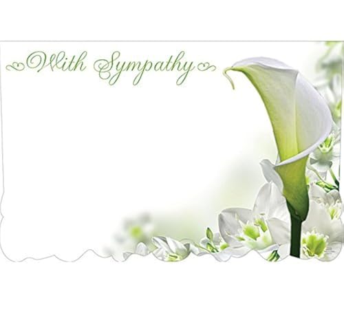 with Sympathy Condolence Enclosure Cards, Pack of 50