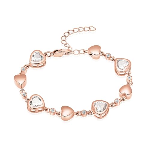 zeqingjw Heart Cremation Bracelet for Ashes - Urn Bracelet Memorial Keepsake Jewelry - Ashes Holder for Women - color: Rose Gold Purple