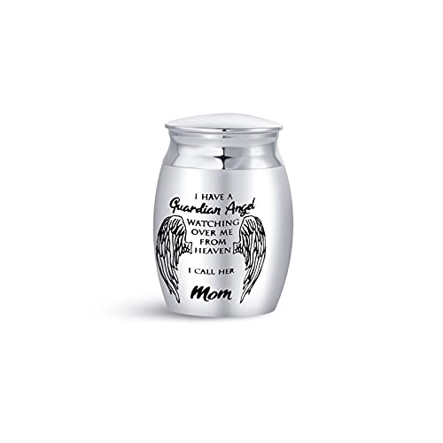 Mini Urn for Ashes Mother Women I Have a Guardian Angel Watching Over Me from Heaven I Call Her Mom - size: Mom