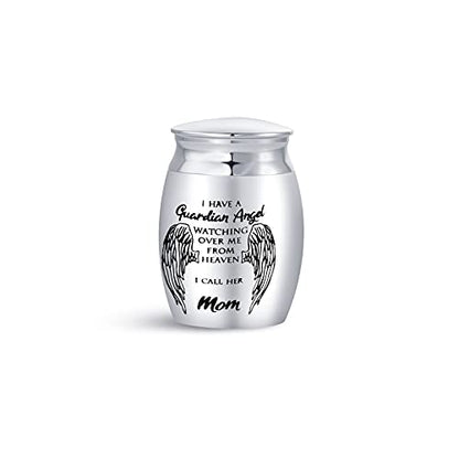 Mini Urn for Ashes Mother Women I Have a Guardian Angel Watching Over Me from Heaven I Call Her Mom - size: Mom