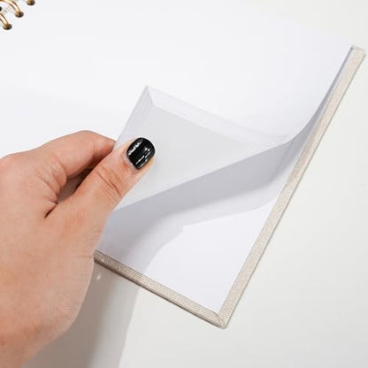 Vienrose 8x8 Inch Scrapbook DIY Small Hardcover Kraft White Pages Scrapbook Photo Album Linen Cover Scrap Book Photo Albums Scrapbooking Supplies Kit for Couple Family Wedding Travel - color: Beige, size: 8 Inch 20 Sheets