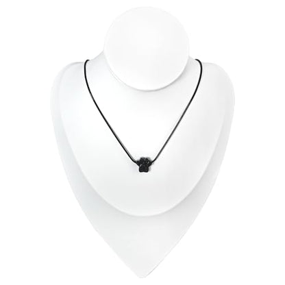 Paw Print Heart Pet Ashes Urn Necklace, Keepsake Pendant-A-Black - style: A-Black