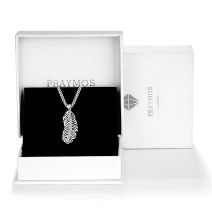 Customized Urn Necklaces for Ashes for Men Women 925 Sterling Silver Cross Necklace for Human Pets Ashes Cremation Memorial Jewelry for Keepsake - style: Feather Urn