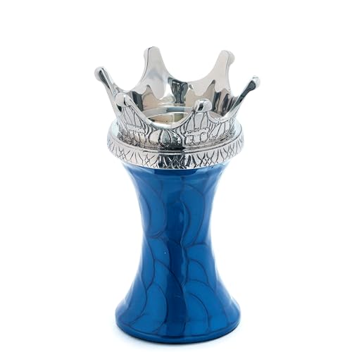 Medium Tealight Blue Enamel/Candle Urn for Human Ash - Glossy Blue Urn for Human Ash - Cremation Urns/Keepsakes for Ashes - Ash Holders - ERN - Earns