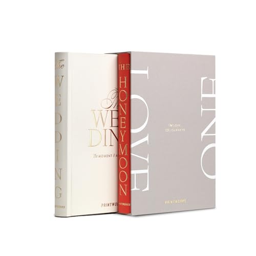 Printworks One Love Wedding Photo Book 2-Pack - 80-Page Albums in Slipcase - color: Red/Cream