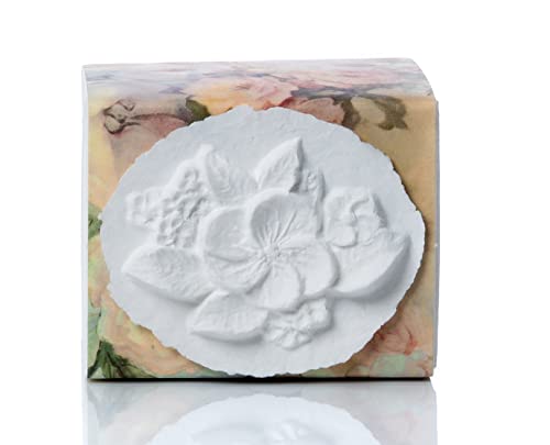 Earth Memorials The Favorite Place® Burial Biodegradable Urn for Human Ashes, (Small Rose Urn Box), Water Burial Urn, Urn for Cremation, Cremation Urn, (Italian Rose Paper with a Cast Rose) R-222 - color: Rose on Italian Rose Paper, size: Small, 80 Cubic