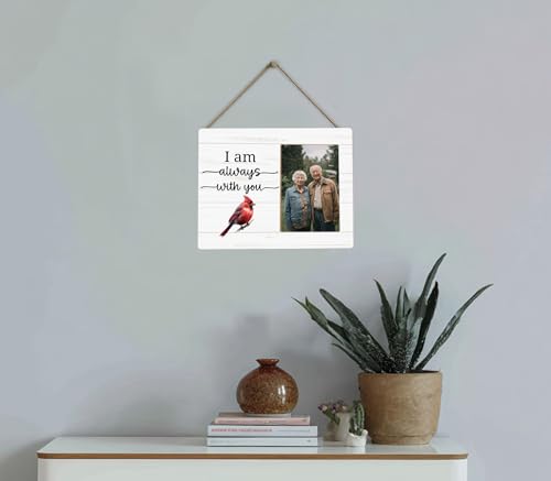 Red Cardinal Gifts Picture Frame,Memorial Sympathy Bereavement Gifts Picture Frame for Loss of a Loved One,I am Always With You Photo Frame - color: Brown