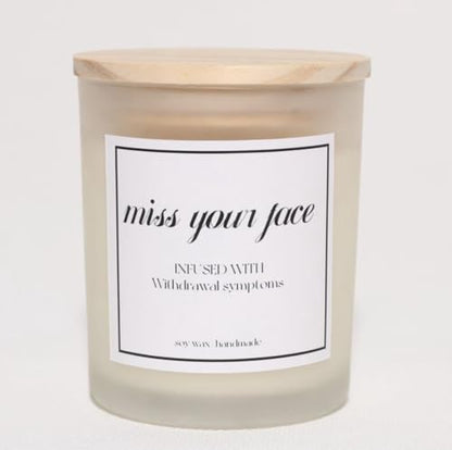 Best Friends Gifts for Women, Friendship Gifts for Women, Miss Your Face Lavender Candle for Bestie, Lavender Scented Candle, Natural Soy Wax & Natural Essential Oils - color: Miss Your Face