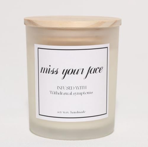 Best Friends Gifts for Women, Friendship Gifts for Women, Miss Your Face Lavender Candle for Bestie, Lavender Scented Candle, Natural Soy Wax & Natural Essential Oils - color: Miss Your Face