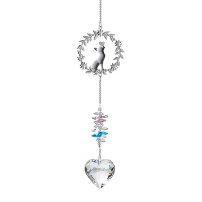Pet Memorial Suncatcher,Dog Memorial Gifts for Loss of Dog,Cats Remembrance,Pet Loss Sympathy Gift,Bereavement Gifts(Cat) - color: Garland Cat