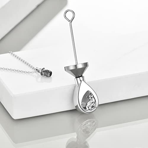 TIGER RIDER Pet Paw Necklace 925 Sterling Silver Cross Infinite love Necklace Pendant Pet Jewelry Gift for Dog Cat Lovers - style: Cat